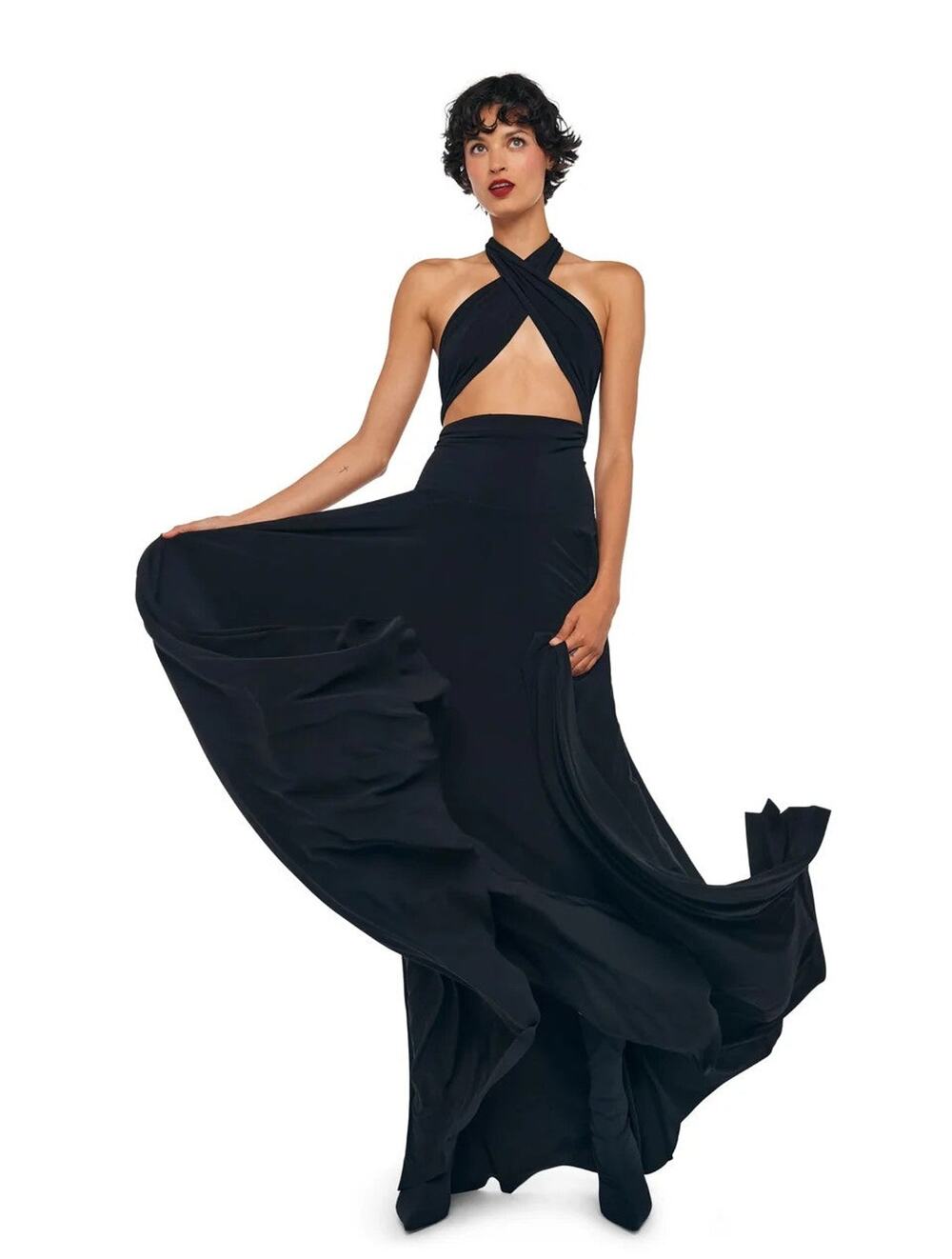 Norma Kamali Convertible Halterneck Gown - M